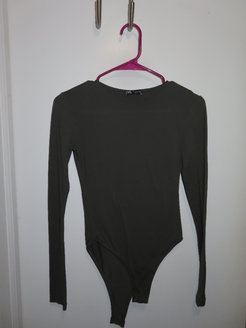 Zara green long sleeve body suit